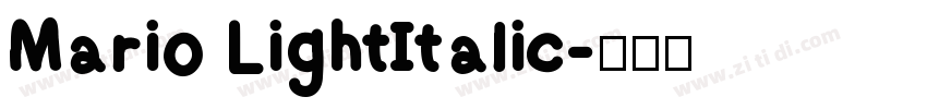 Mario LightItalic字体转换